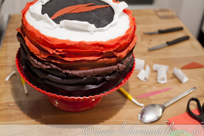 130103_feuerpfeiltorte_15 Ombre Torte – Making of