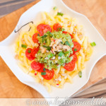 Frühlingspasta mit Avocado-Radieschen-Creme