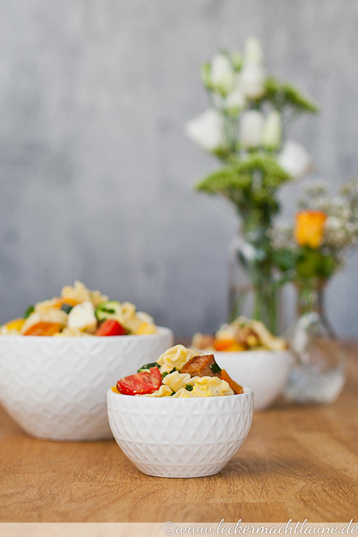 Bunter Nudelsalat mit Mortadella