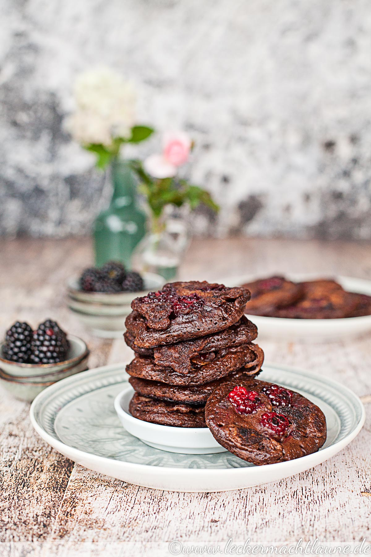 Brombeer-Schoko-Pancakes