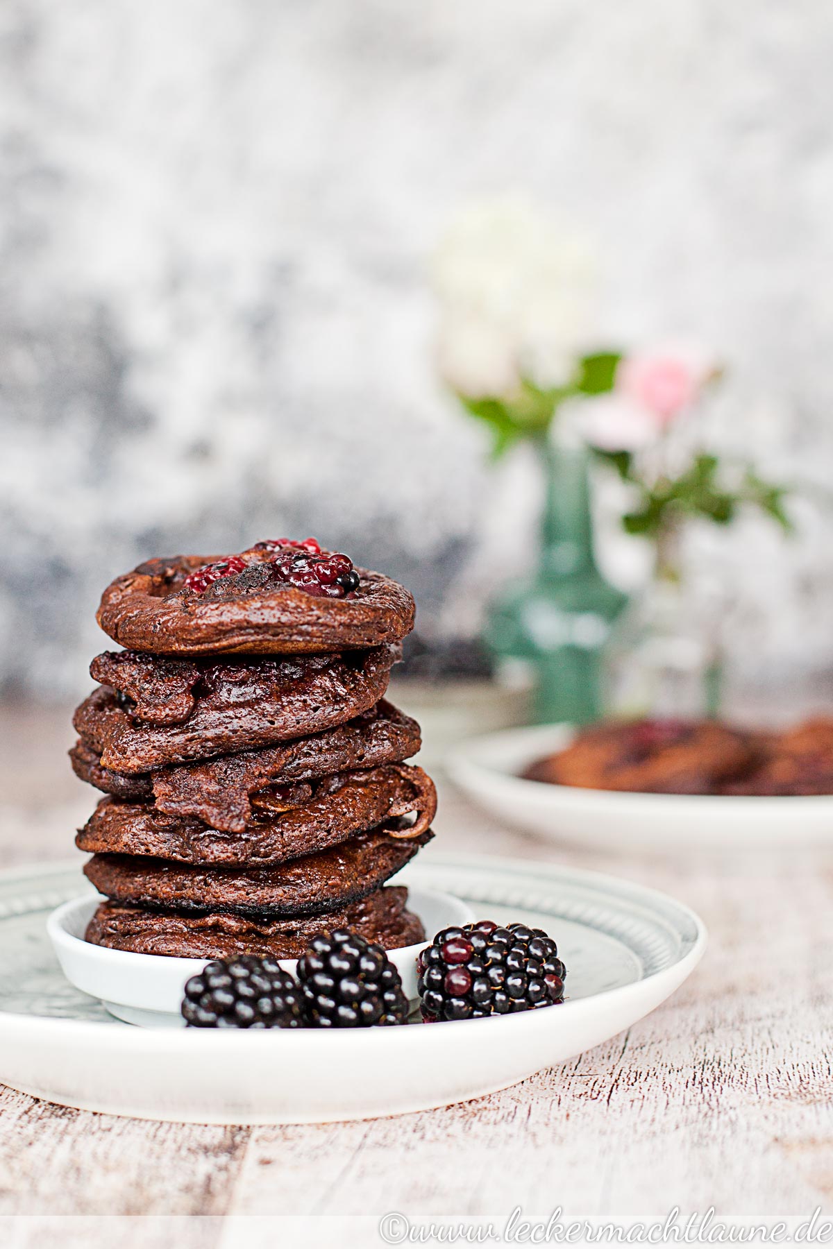 Brombeer-Schoko-Pancakes