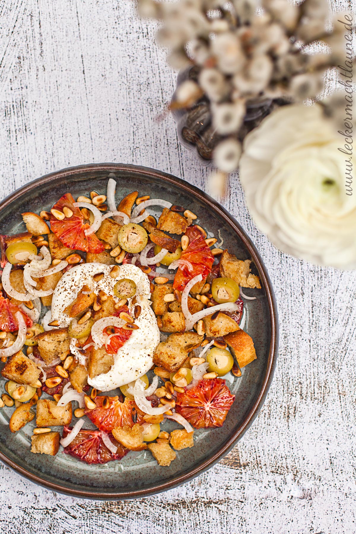 Blutorangen-Burrata-Salat
