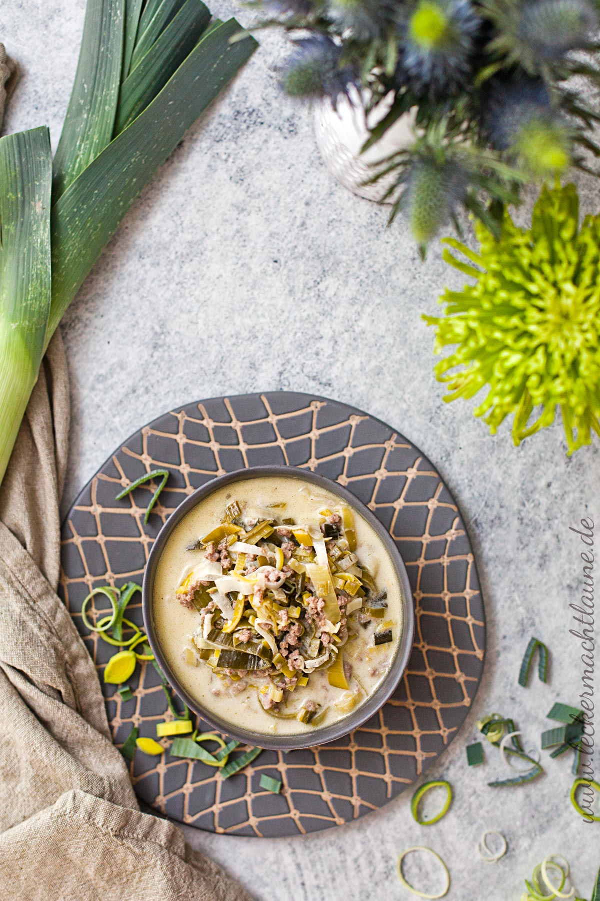 Lauch-Hack-Suppe