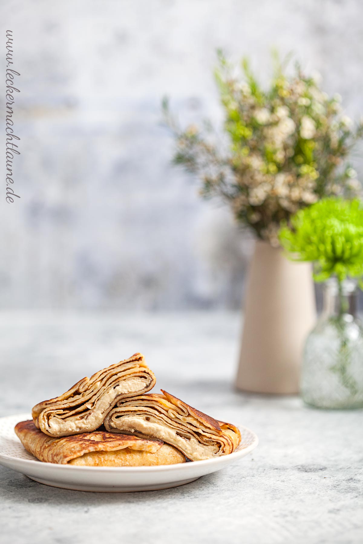 Pfannkuchen mit Quarkfüllung