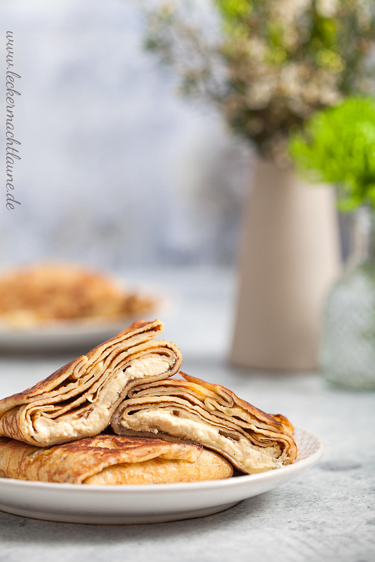 Pfannkuchen mit Quarkfüllung