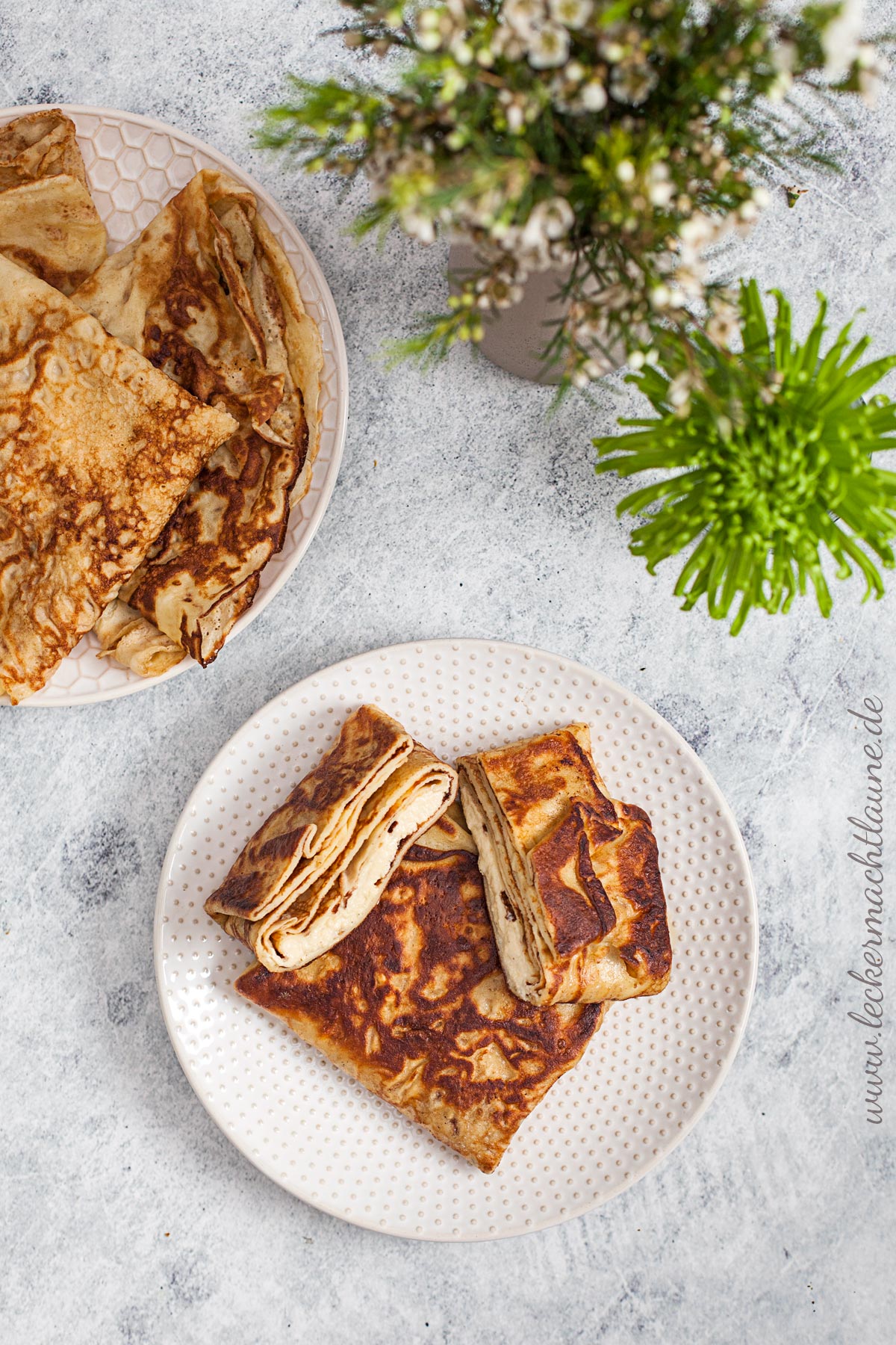 Pfannkuchen mit Quarkfüllung