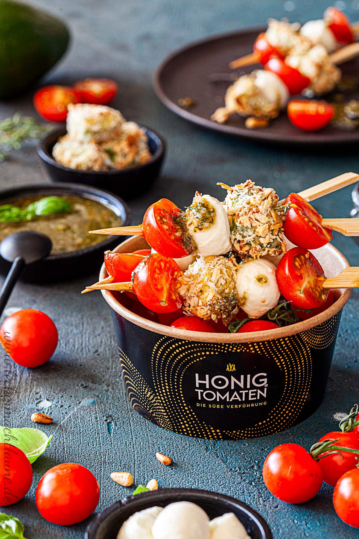Honigtomaten-Spieße