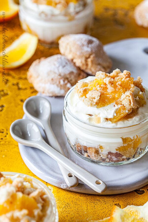 Schnelle Quark-Orangen-Nachspeise im Glas - lecker macht laune