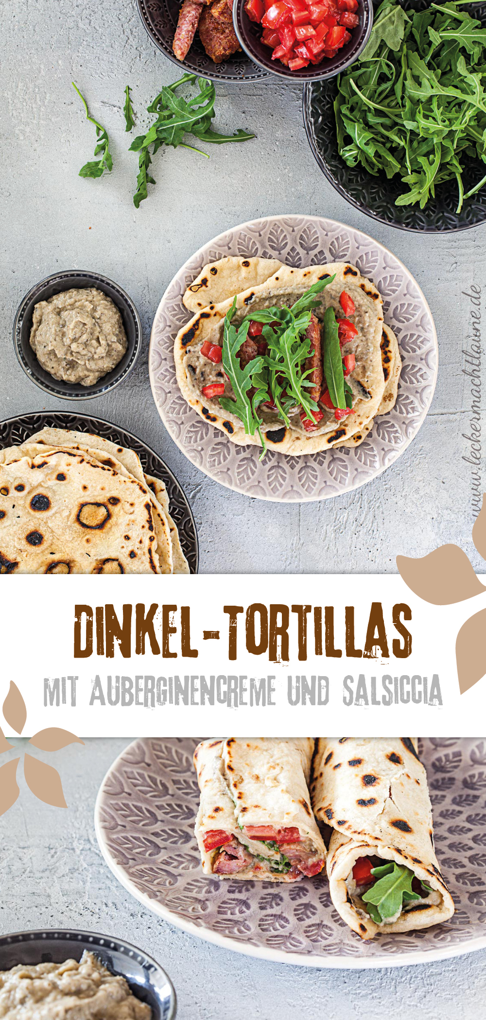 Dinkel-Tortillas mit Salsiccia